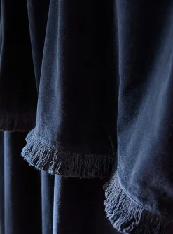 Sumptuous velvet fringed valance curtain