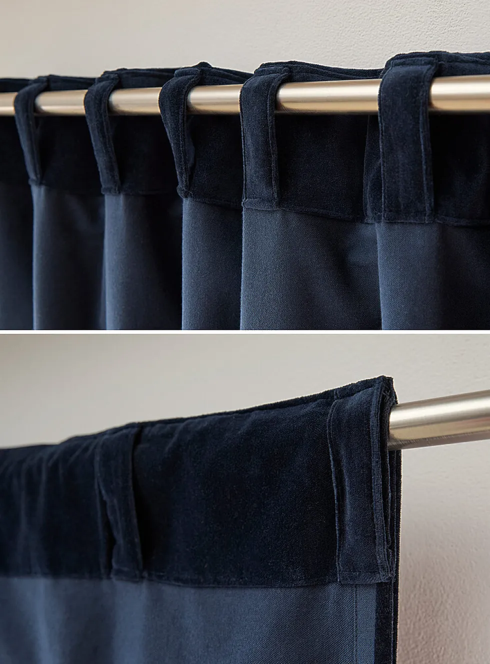 Sumptuous velvet fringed valance curtain