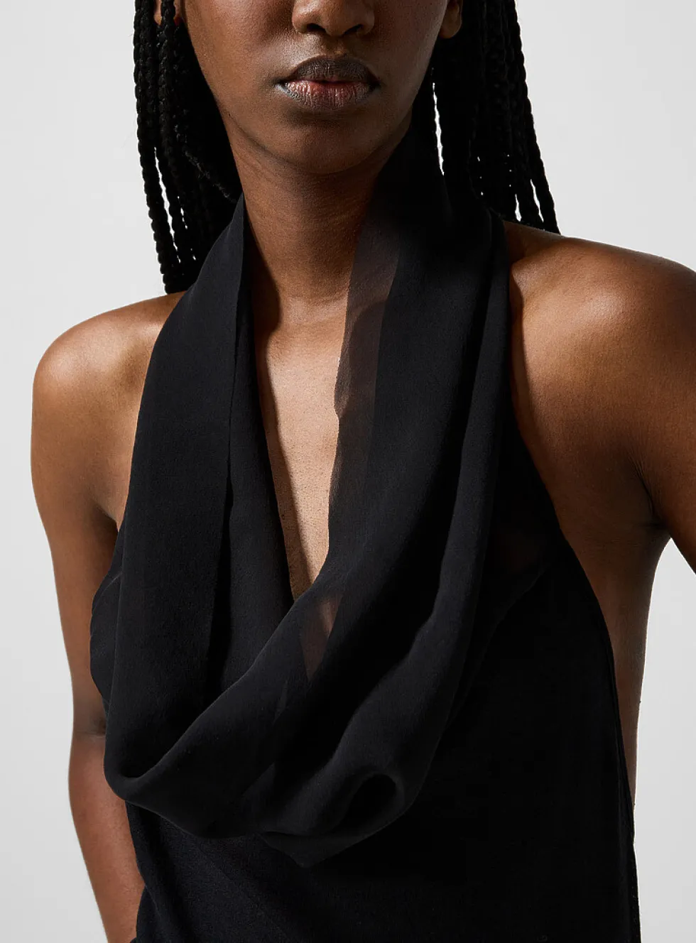 Sunburn draped halter-neckline top