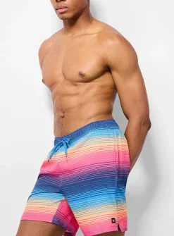 Sunset stripe swim trunk