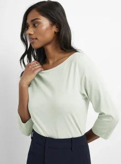 SUPIMA® cotton boat-neck T-shirt
