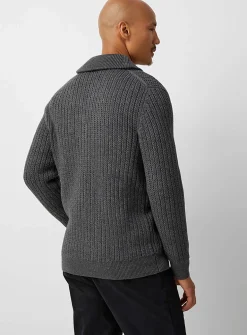 SUPIMA® cotton shawl-collar cardigan