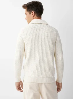 SUPIMA® cotton shawl-collar cardigan