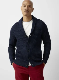 SUPIMA® cotton shawl-collar cardigan