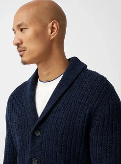 SUPIMA® cotton shawl-collar cardigan