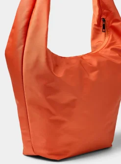 Supple deluxe-fabric hobo bag