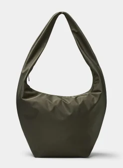 Supple deluxe-fabric hobo bag