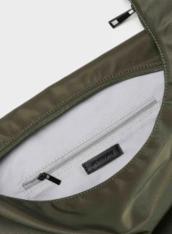 Supple deluxe-fabric hobo bag