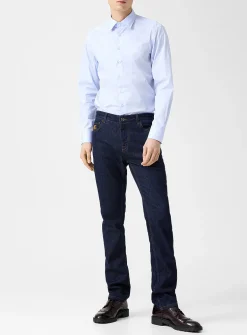 Supple fitted indigo jean