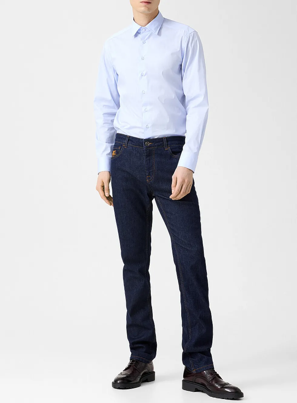 Supple fitted indigo jean