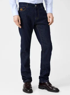 Supple fitted indigo jean