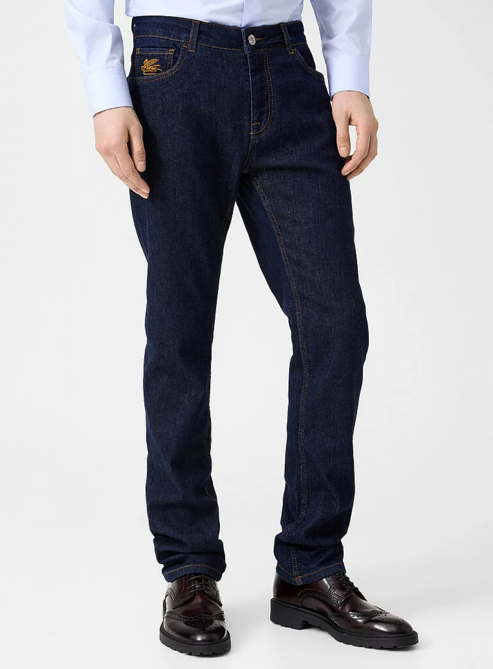 Supple fitted indigo jean