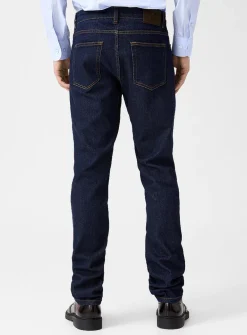 Supple fitted indigo jean