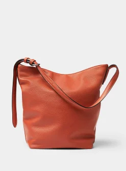 Supple pebbled hobo bag