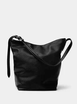 Supple pebbled hobo bag