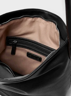 Supple pebbled hobo bag