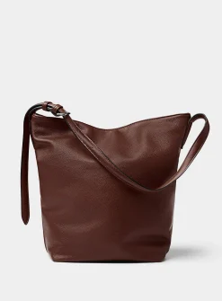 Supple pebbled hobo bag