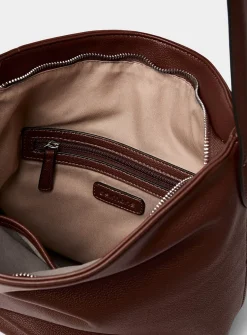 Supple pebbled hobo bag