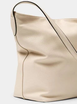 Supple pebbled hobo bag