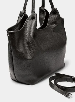 Supple pebbled leather tote bag