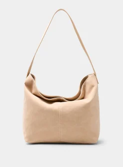 Supple square hobo bag