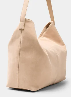 Supple square hobo bag
