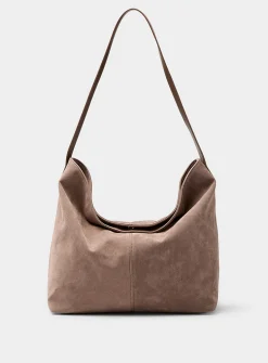 Supple square hobo bag