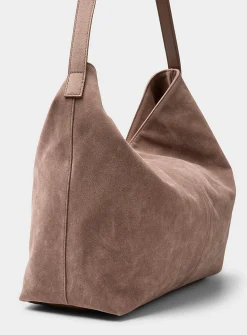 Supple square hobo bag