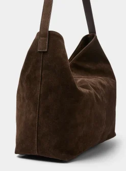 Supple square hobo bag