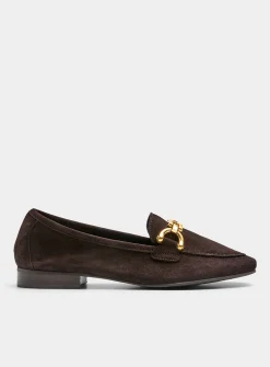 Supple suede bit loafers