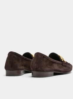 Supple suede bit loafers