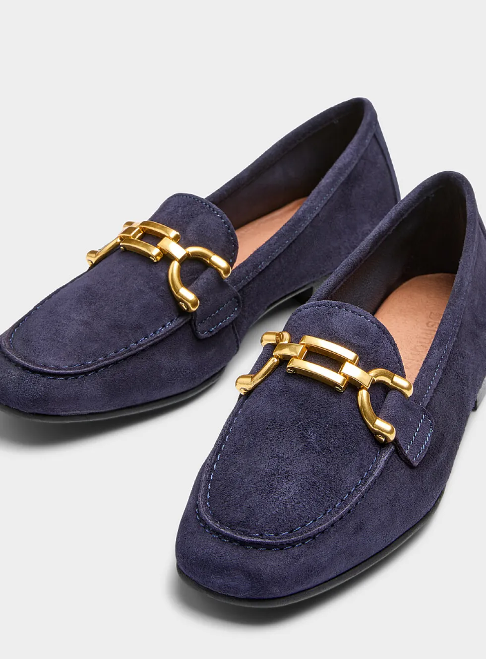 Supple suede bit loafers