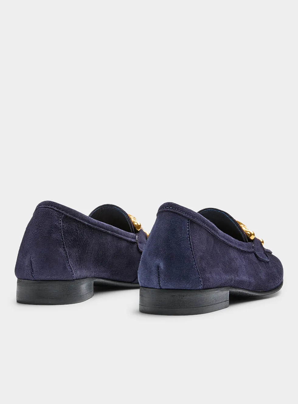 Supple suede bit loafers