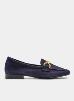 Supple suede bit loafers
