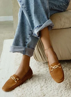 Supple suede bit loafers
