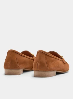 Supple suede bit loafers