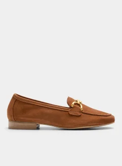 Supple suede bit loafers