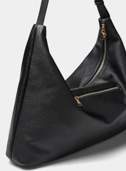 Supple trapezoidal hobo bag