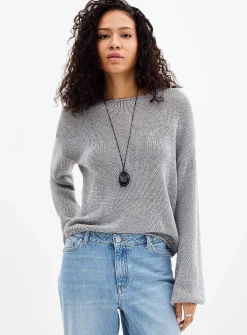 Supple weave loose sweater