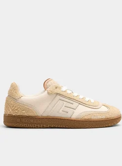 Swan frayed suede sneakers