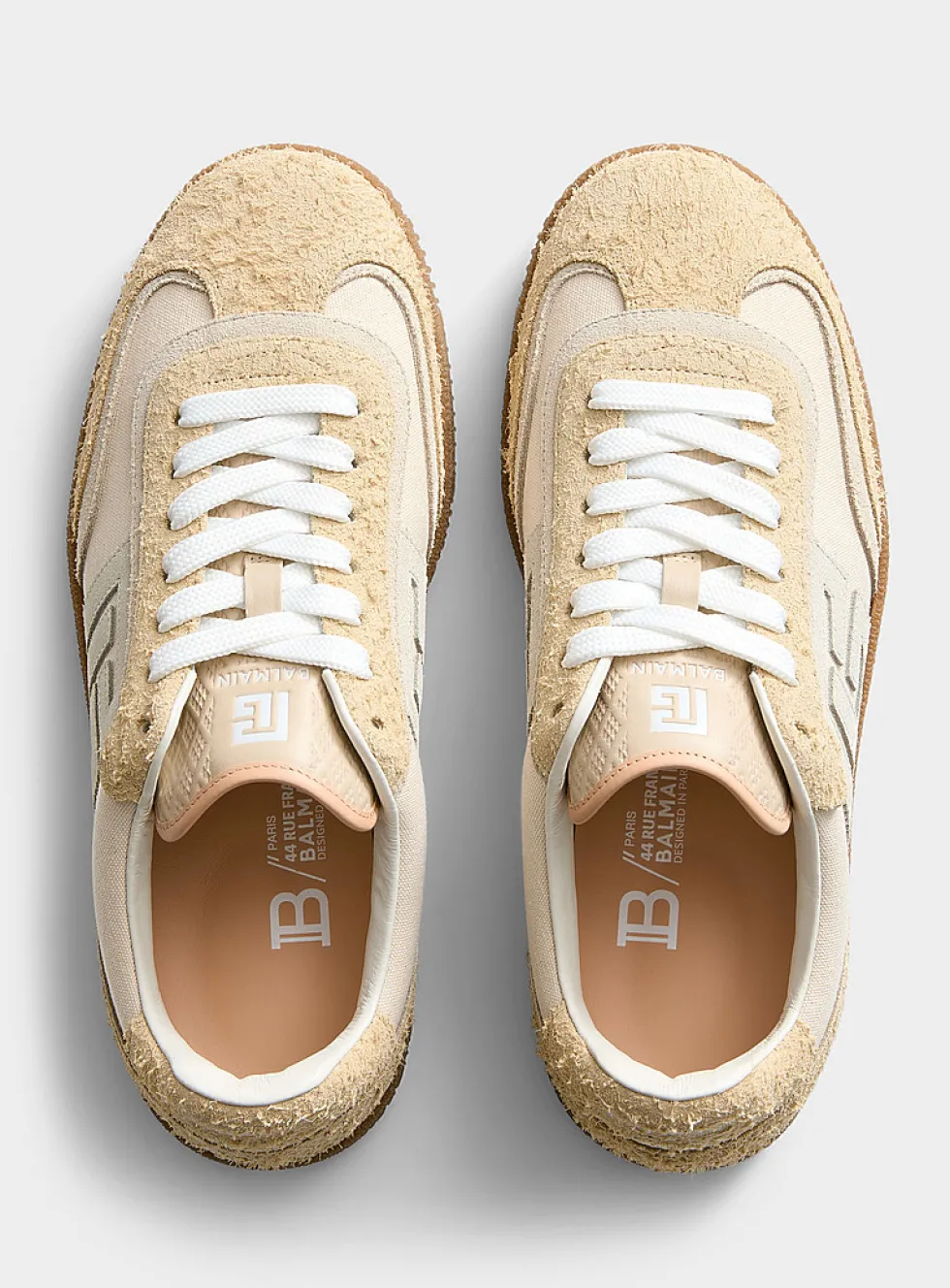 Swan frayed suede sneakers