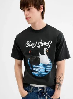 Swan graphic T-shirt