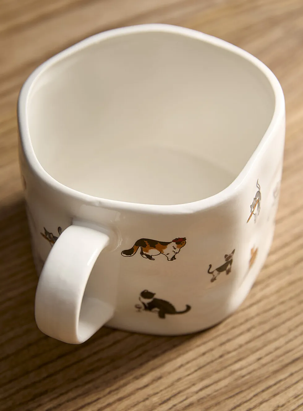 Sweet cat life large embossed mug