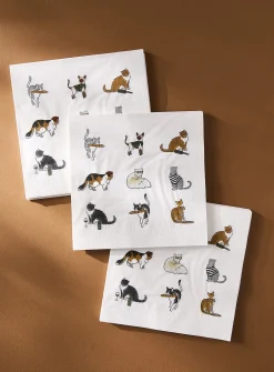 Sweet cat life paper napkins