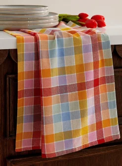 Sweet checkered tea towel