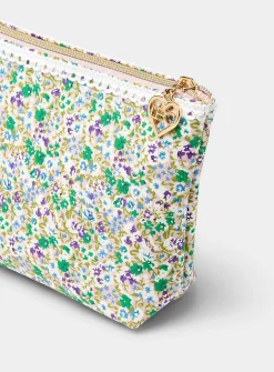 Sweet flower zipped mini pouch