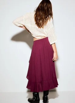 Swiss dot ruffle skirt