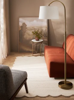 Swivel-shade minimalist floor lamp
