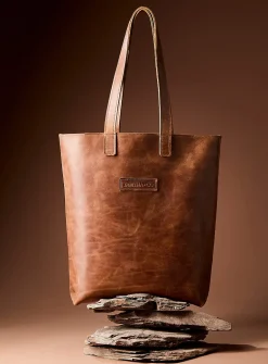 Tab large genuine leather tote