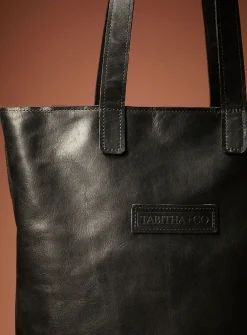 Tab large genuine leather tote